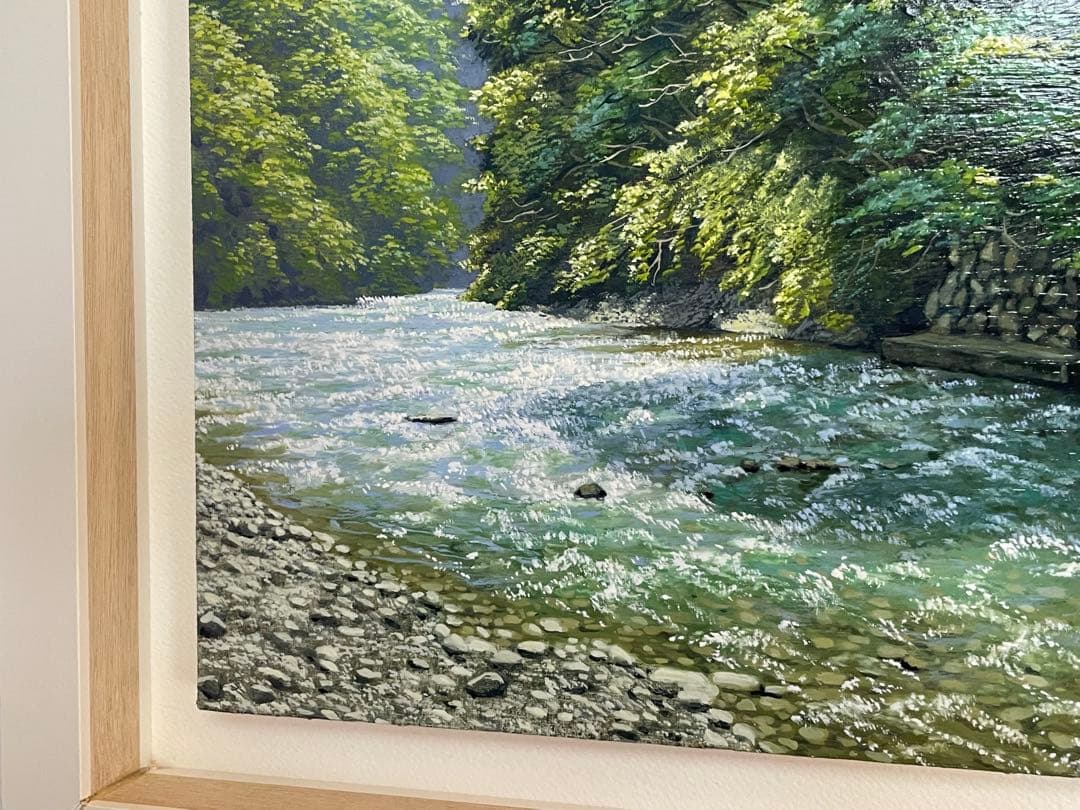 舘山浩丈　五月雨の後　油彩　F3 ・3号　写実　リアリズム　細密画　風景画