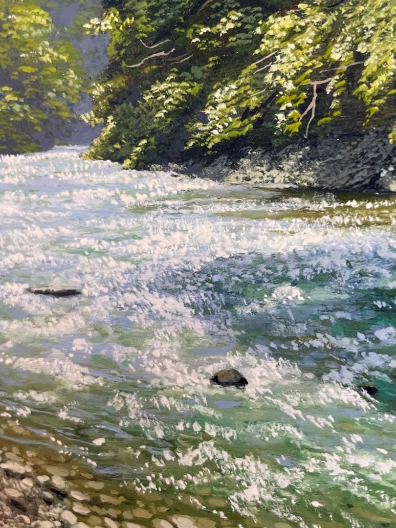 舘山浩丈　五月雨の後　油彩　F3 ・3号　写実　リアリズム　細密画　風景画