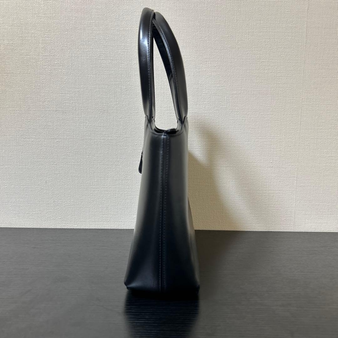 極美品♡kitamura フォーマルハンドバッグ　レザー　ブラック　お受験　式典