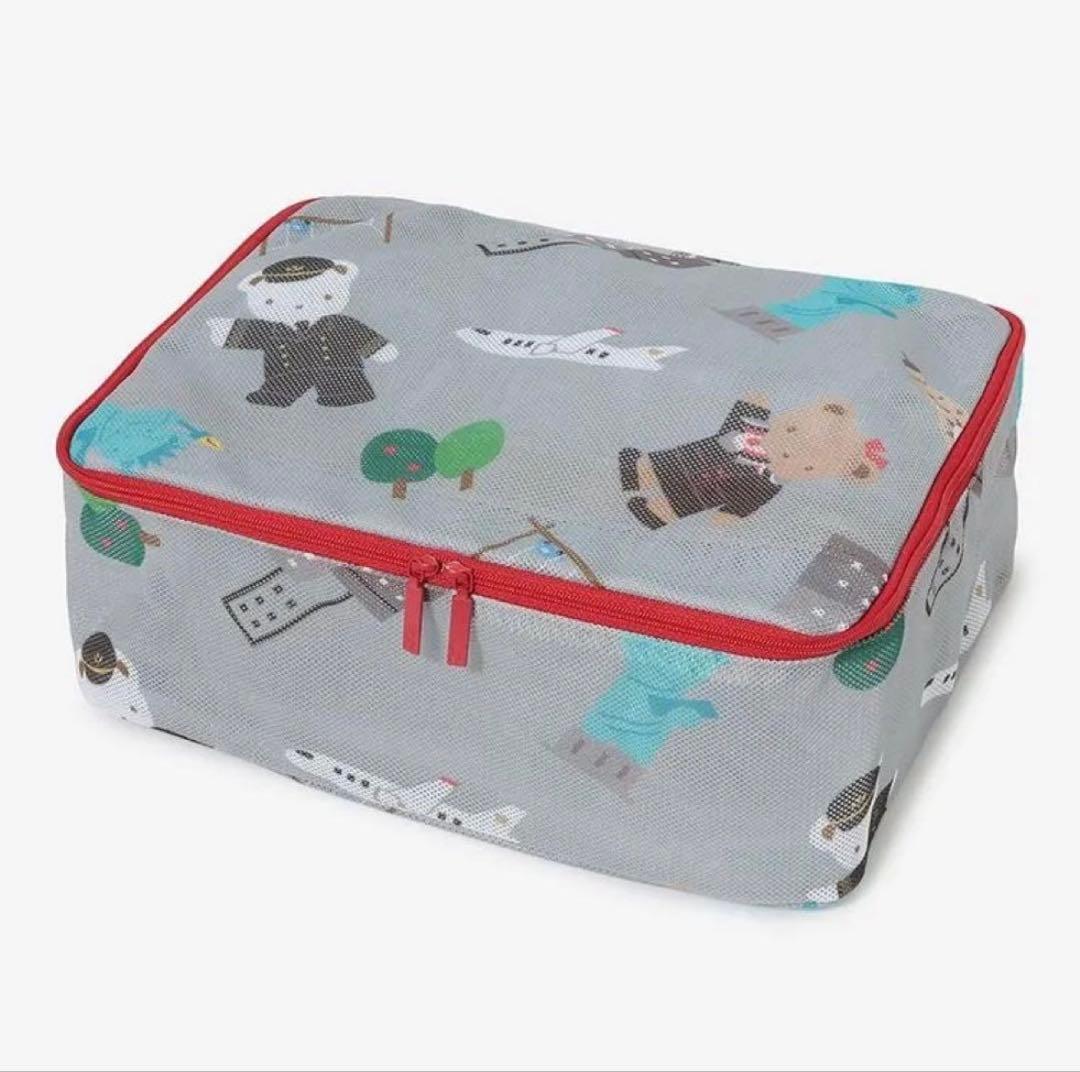 JAL × ファミリア メッシュプリントパッキングケースM グレー - メルカリ