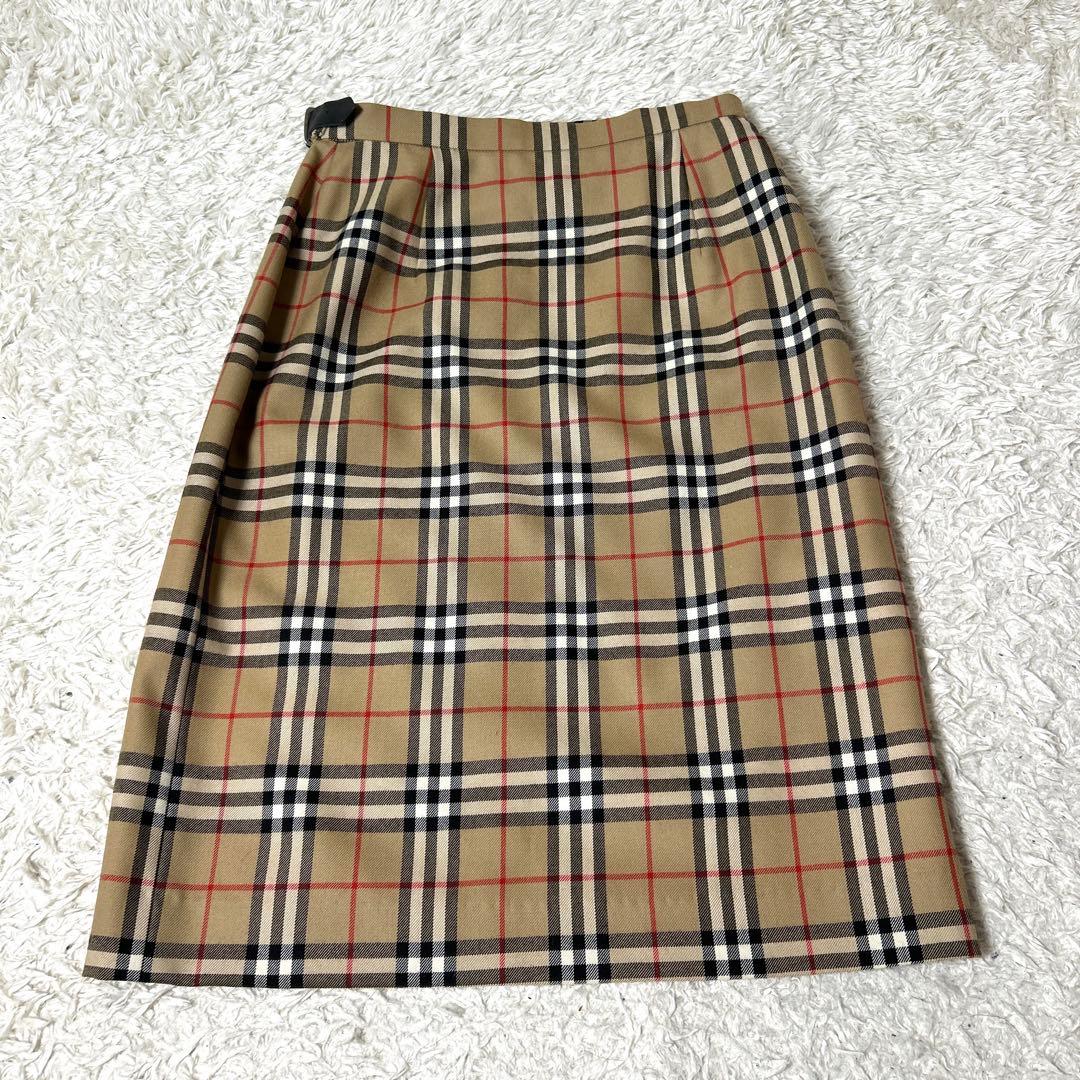【極美品】BURBERRYS ノバチェック巻きスカート革ベルト サイズ38 M