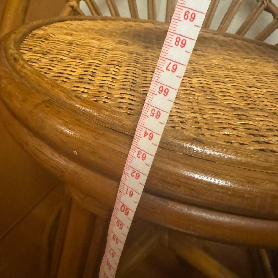 昭和レトロ ラタンチェア 椅子 籐家具 古家具藤 ベントウッドチェアー　スツール