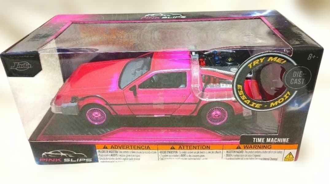 新品　Jada　バックトゥーザフューチャー　デロリアンPINK SLIPSピンク