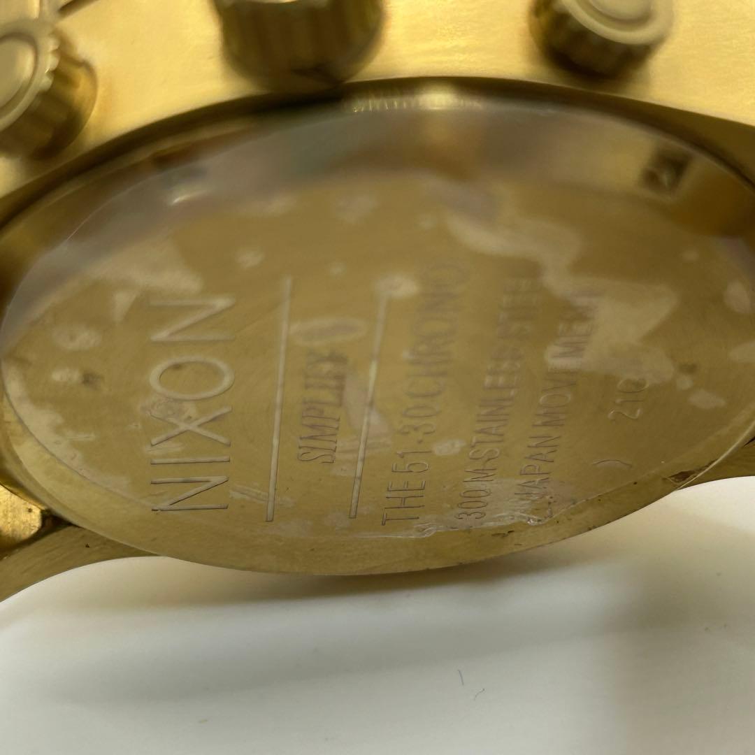 【美品】NIXON THE 51-30 CHRONO 黒金 腕時計 動作良好
