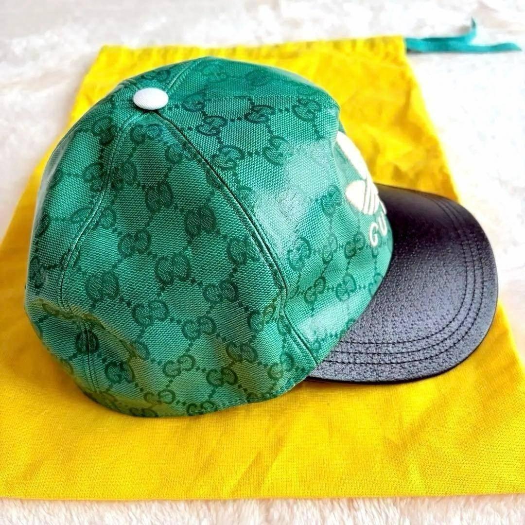 正規 タグ付き未使用✨GUCCI×adidas コラボキャップ GG柄 L 緑 - メルカリ