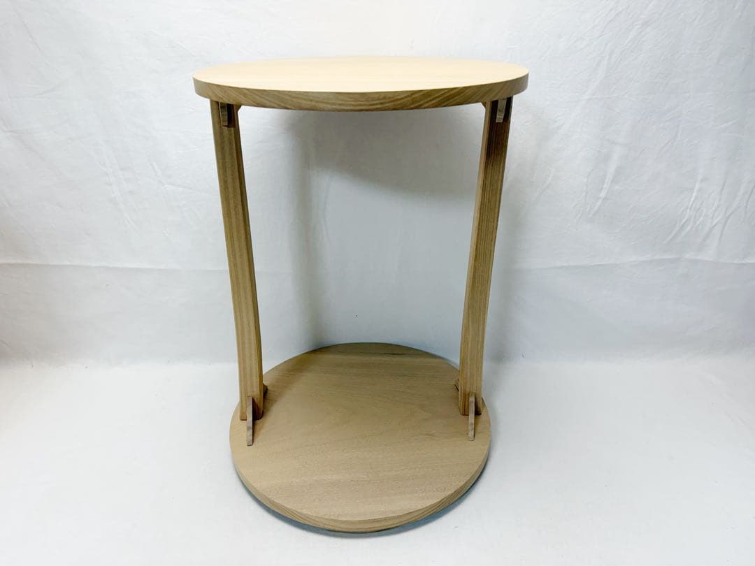 ほぼ未使用 茶道具 小林正利作 桐丸卓 利休好写し 組み立式