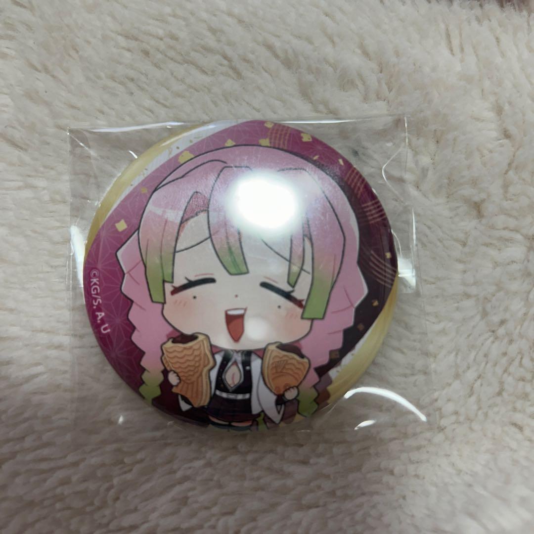 鬼滅の刃 缶バッジ セガ コラボカフェ たい焼き 甘露寺蜜璃 伊