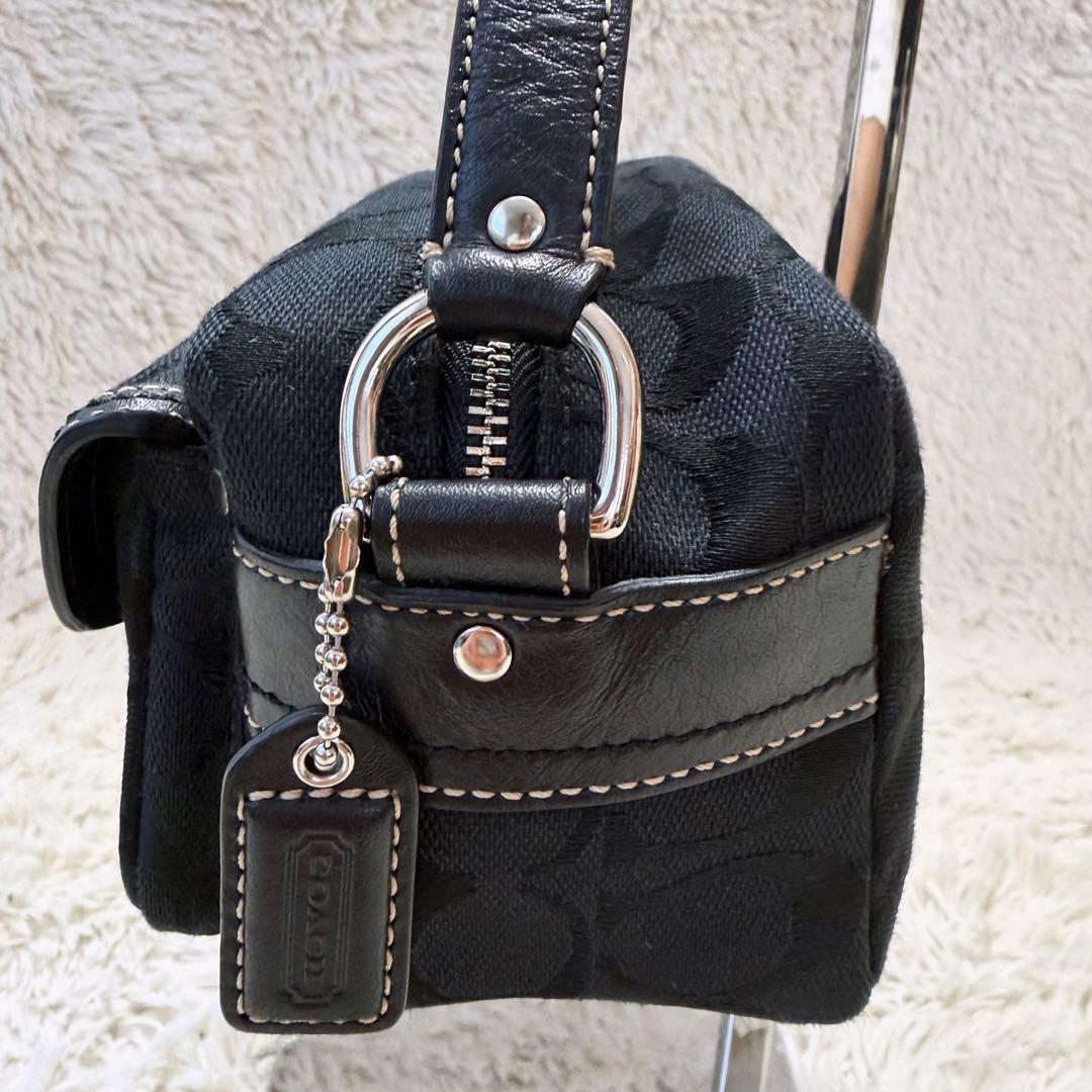 美品✨ COACH コーチ シグネチャー ターンロック アクセサリーポーチ