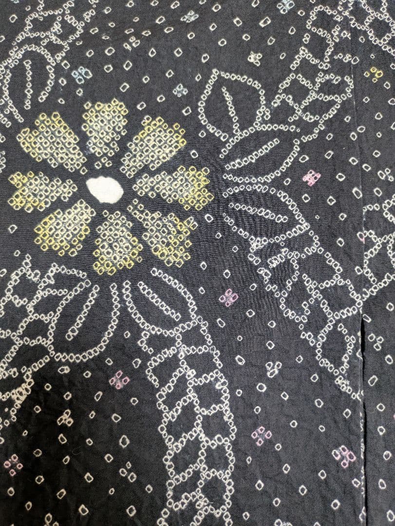 絞り浴衣　変わり生地　丈１５７