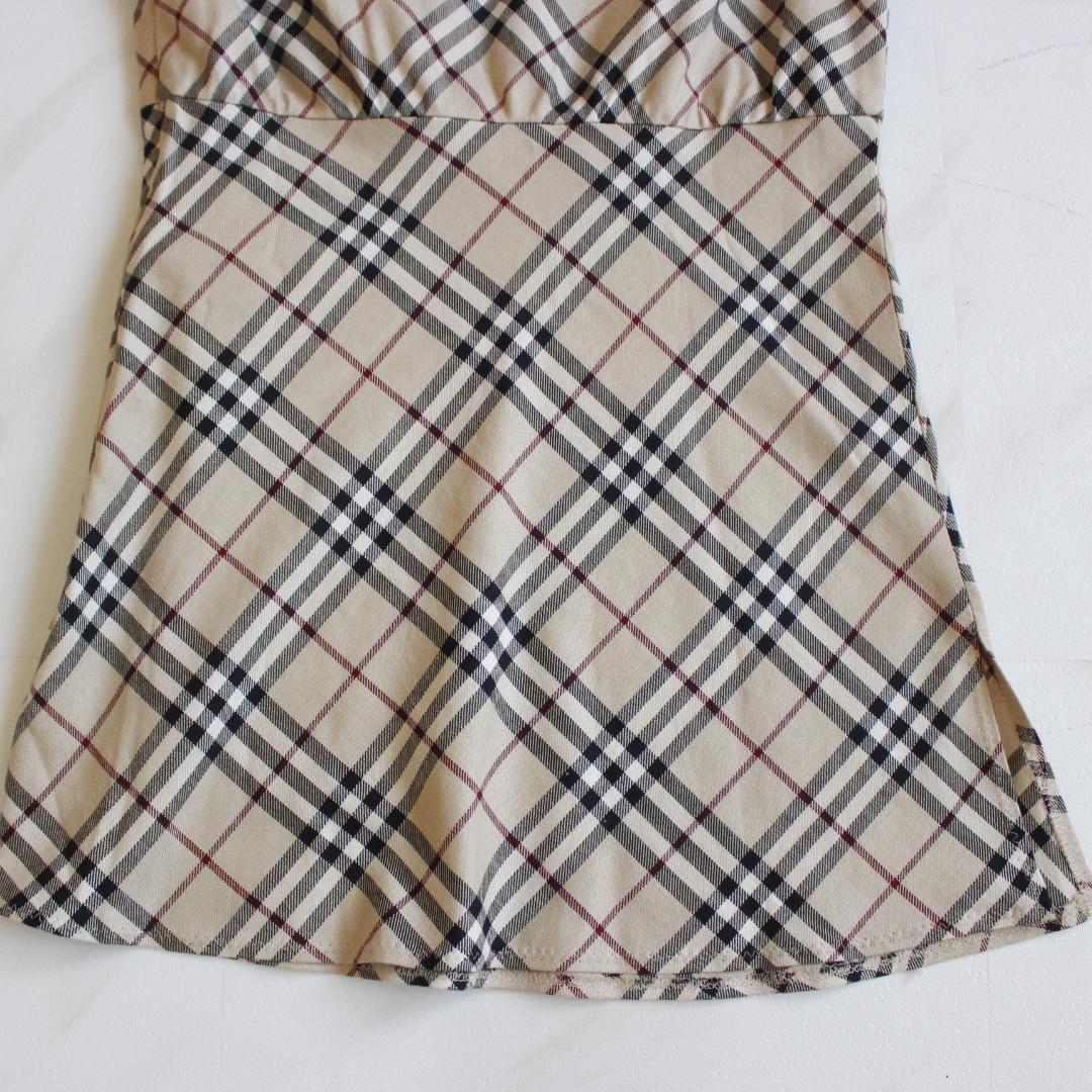 【新品】BURBERRY BLUE LABEL ノバチェックノースリーブ 刺繍