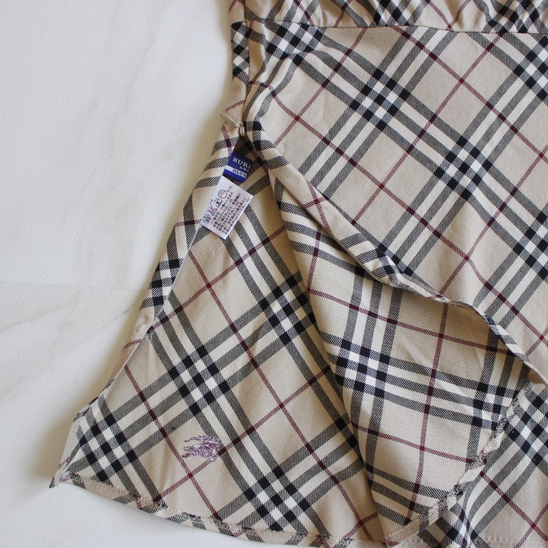 【新品】BURBERRY BLUE LABEL ノバチェックノースリーブ 刺繍