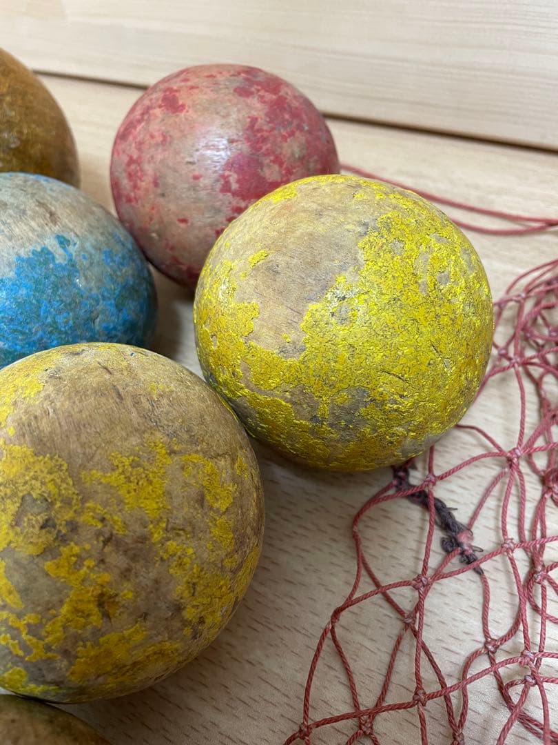 アンティーク 木製ペタンクボール 古道具・ペタンクボール