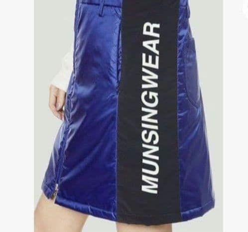 Arisu　新品タグ付　マンシングウェア　中綿ワンピースM　青ブルー