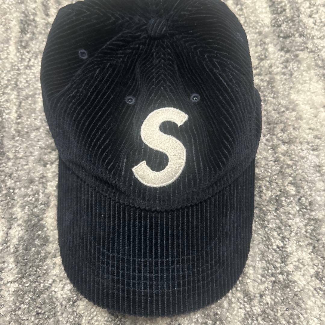 Supreme コーデュロイキャップ ネイビー
