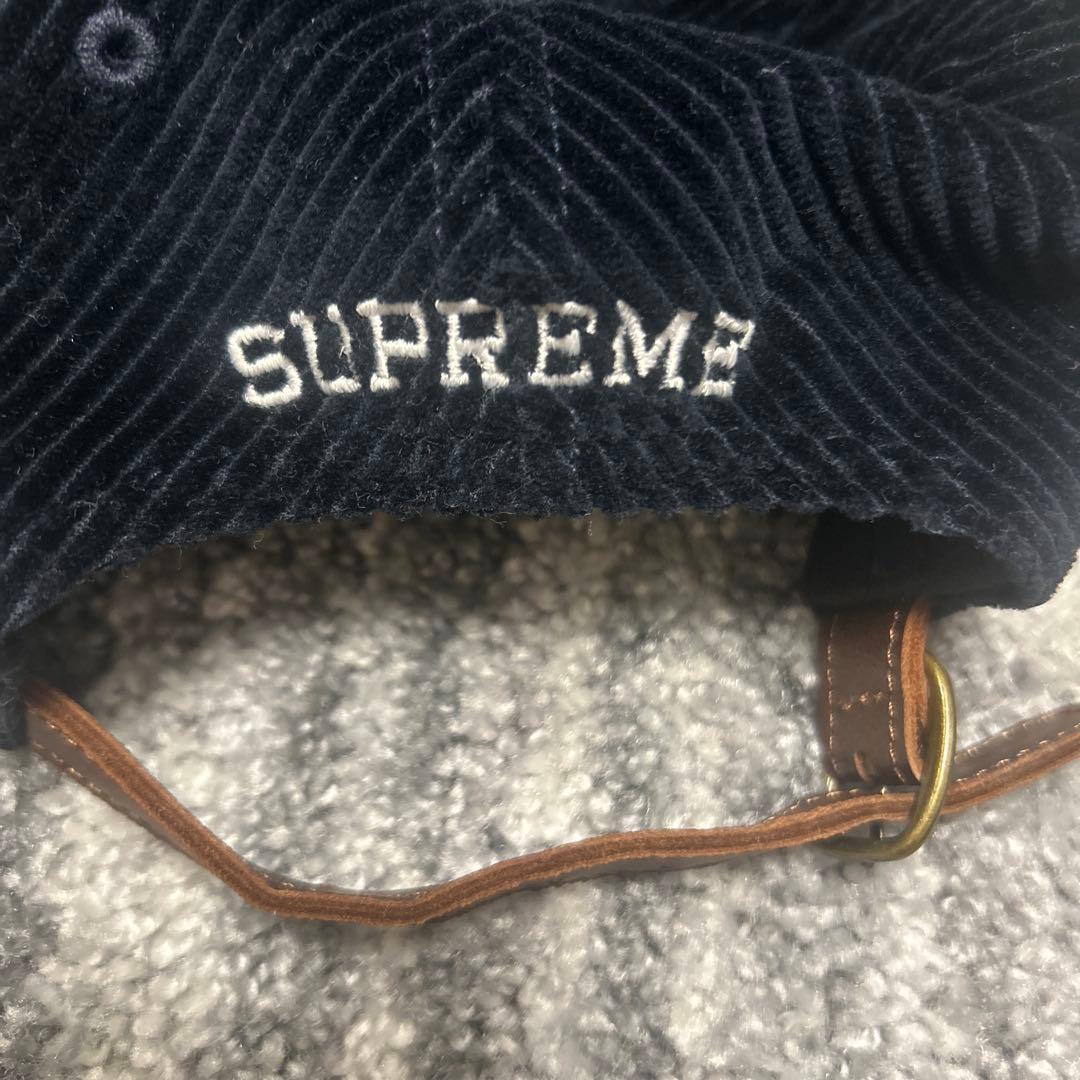 Supreme コーデュロイキャップ ネイビー