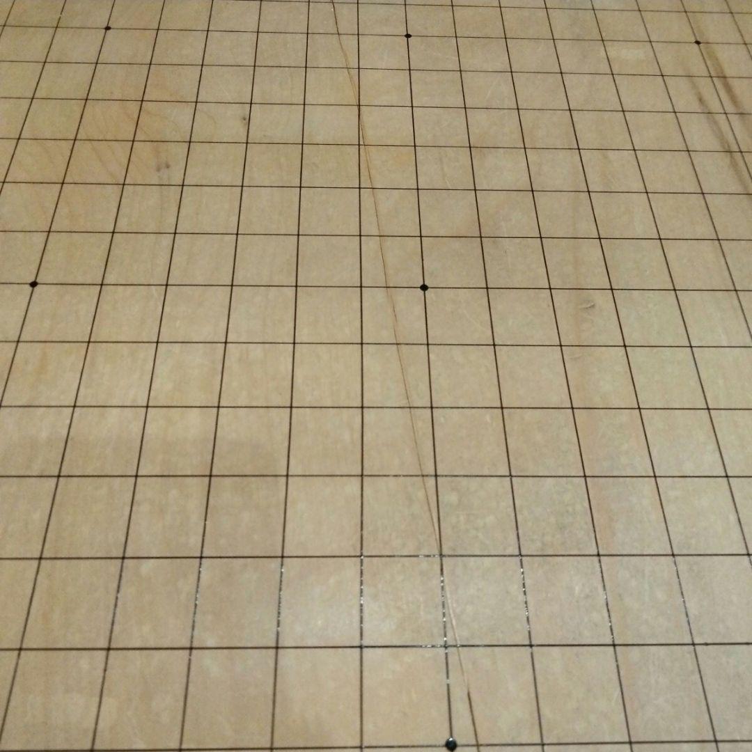 1-82 昭和レトロ　囲碁盤 脚・へそ付き 落胤あり