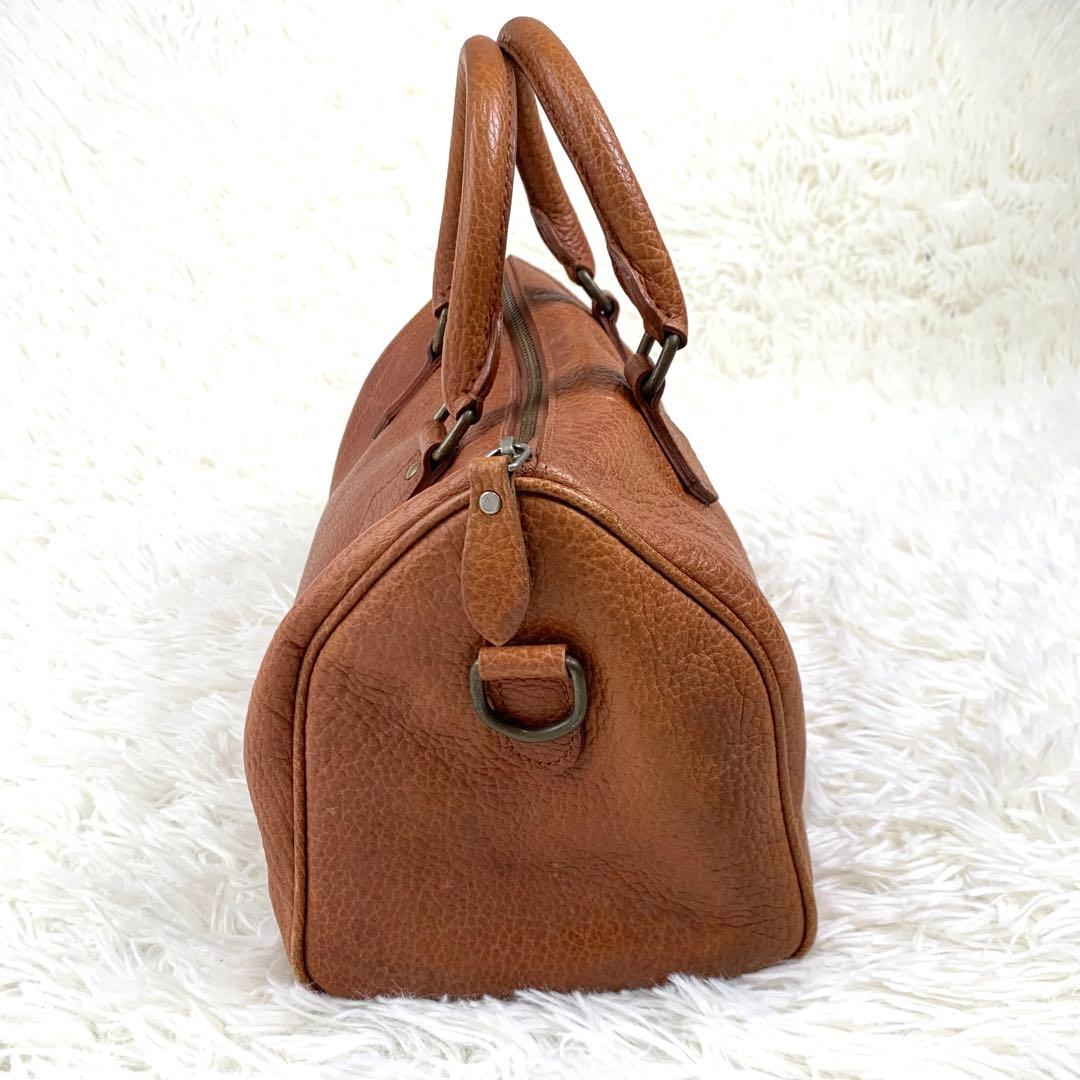 ポロラルフローレン　レザー　ハンドバック　ミニボストンバッグ　ブラウン