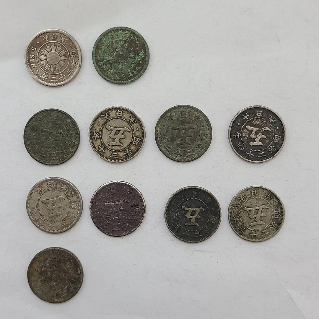 古銭まとめ 菊五銭白銅貨まとめ 稲五銭白銅貨まとめ 48.1グラム - メルカリ