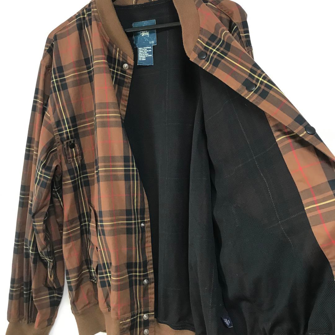 vintage stussy classic check jacket dg