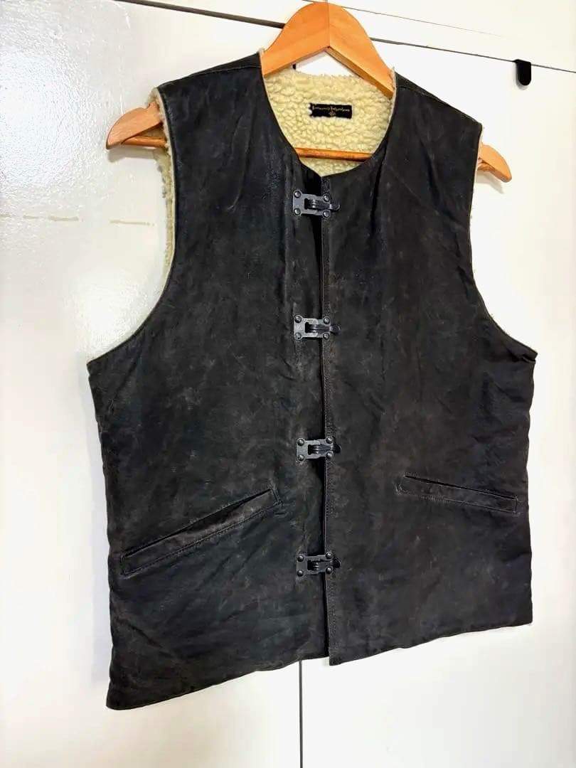 BAA COSTUME MFG◆WAXED HOOK BOA VEST ブラック