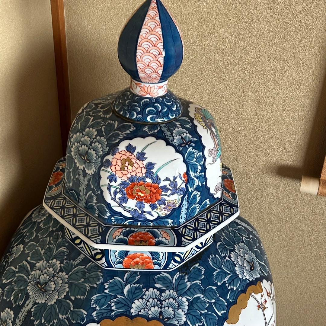 藤井錦彩窯 古伊万里風 立壺 - メルカリ