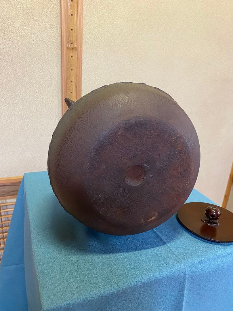 本日限定】茶道具/風炉 茶釡 菊地政光 作 『尾張釜松紋』