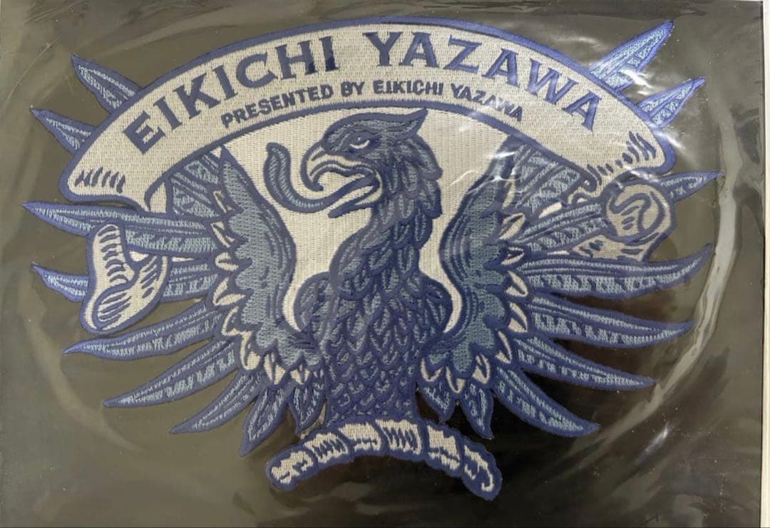 c*a様 劇レア　限定品　矢沢永吉　大判　刺繍ワッペン　フェニックス　ブルー 劇レア 矢沢永吉 大判 刺繍ワッペン フェニックス ブルーE.YAZAWA 劇