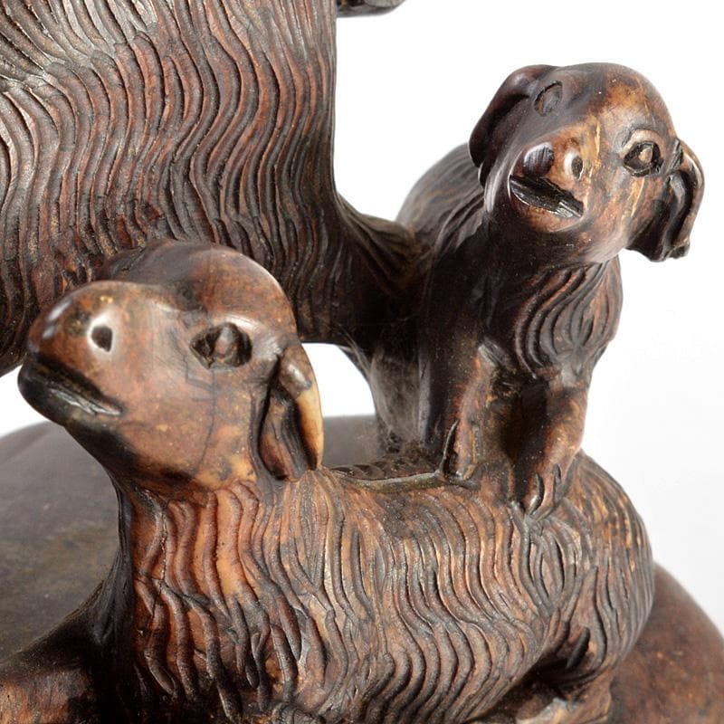 中国 玉石彫刻 羊親子 唐木台付 C R5763 - メルカリ