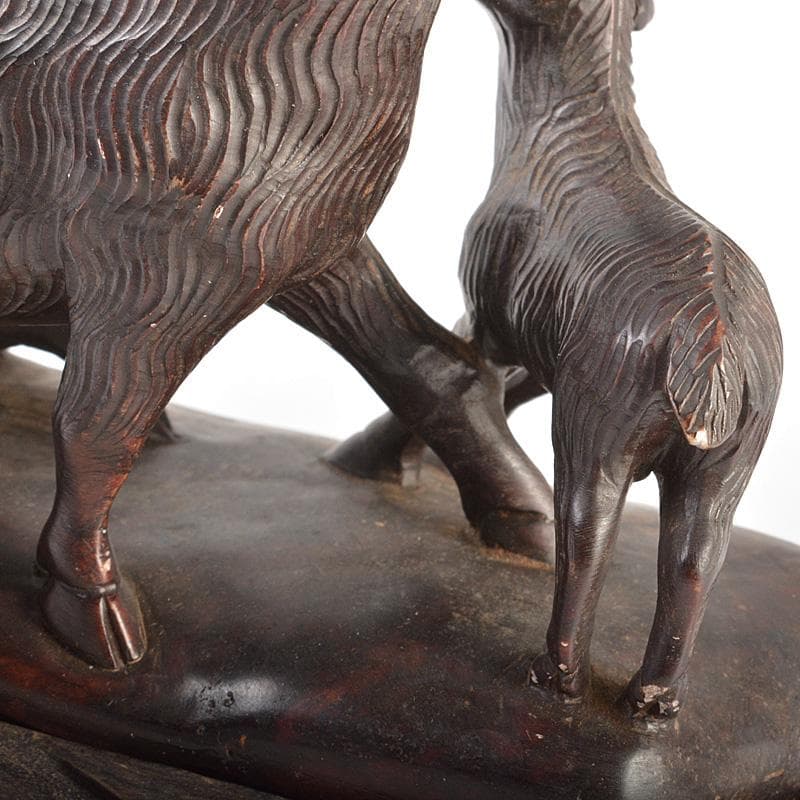 中国 玉石彫刻 羊親子 唐木台付 C R5763 - メルカリ