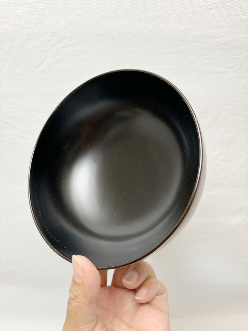 未使用 懐石道具 塗師 岡本陽斎作 木製黒真塗 金彩蒔絵 煮物椀 5客揃 共箱