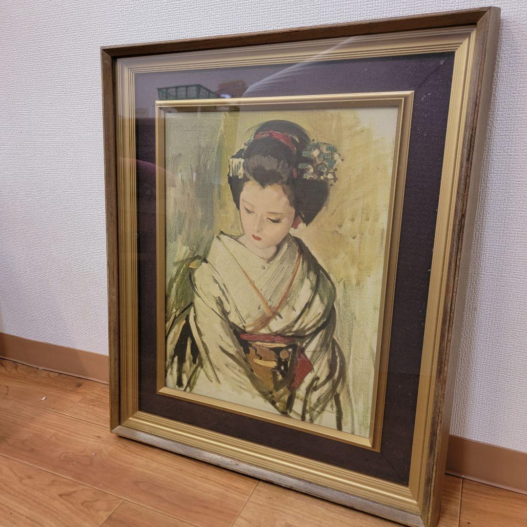 小磯良平【舞妓】 現代日本洋画壇 小磯良平 舞妓 F6 現代日本洋画壇