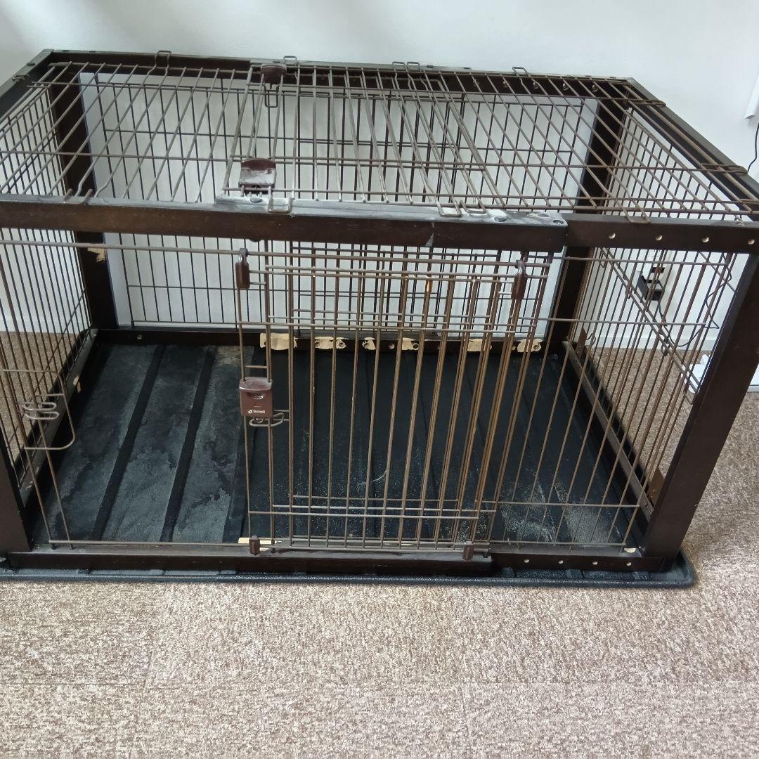 【室内のみ利用】<解体洗浄済>リッチェル 木製ペットサークル／ダークブラウン 室内のみ利用】<解体洗浄済>リッチェル 木製ペットサークル／ダーク