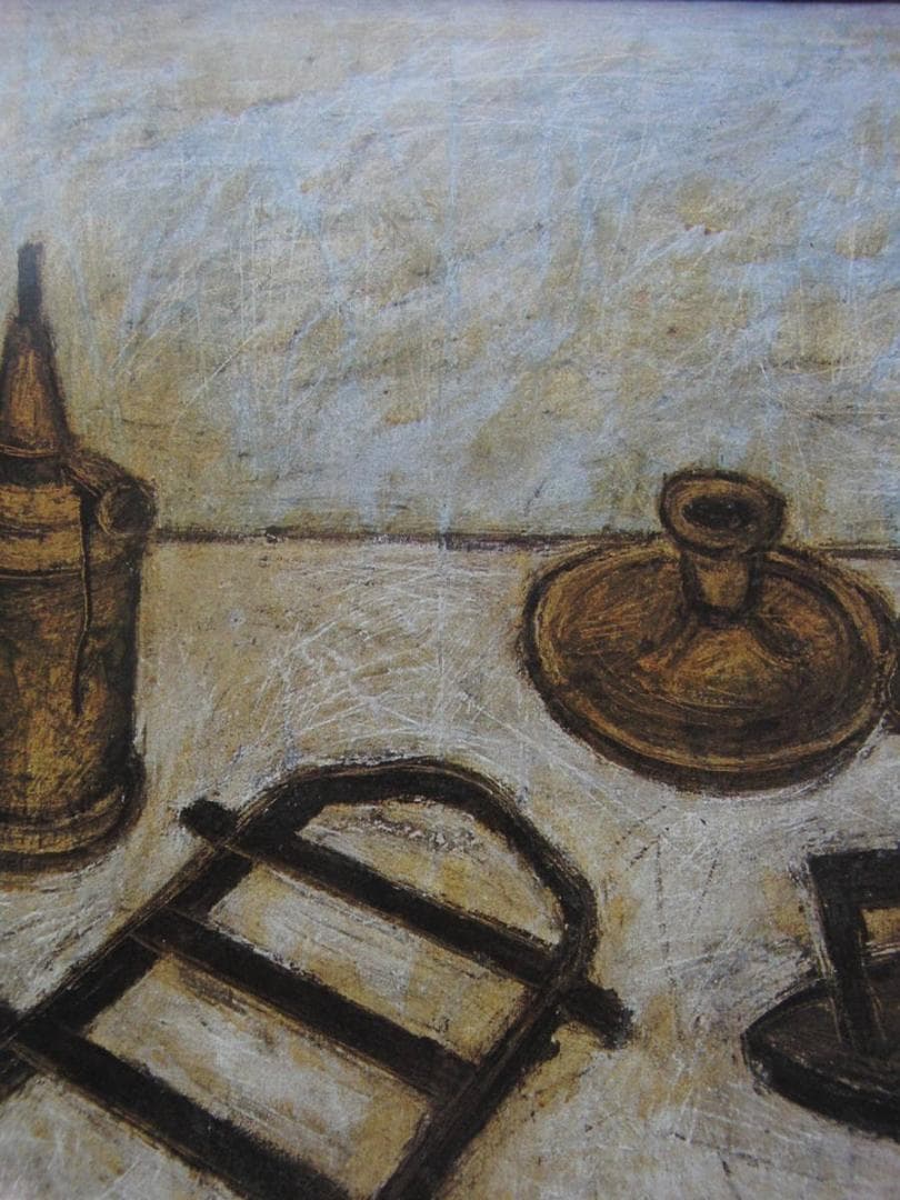 ベルナール・ビュッフェ、「Le fer a repasser」、希少画集の額装画