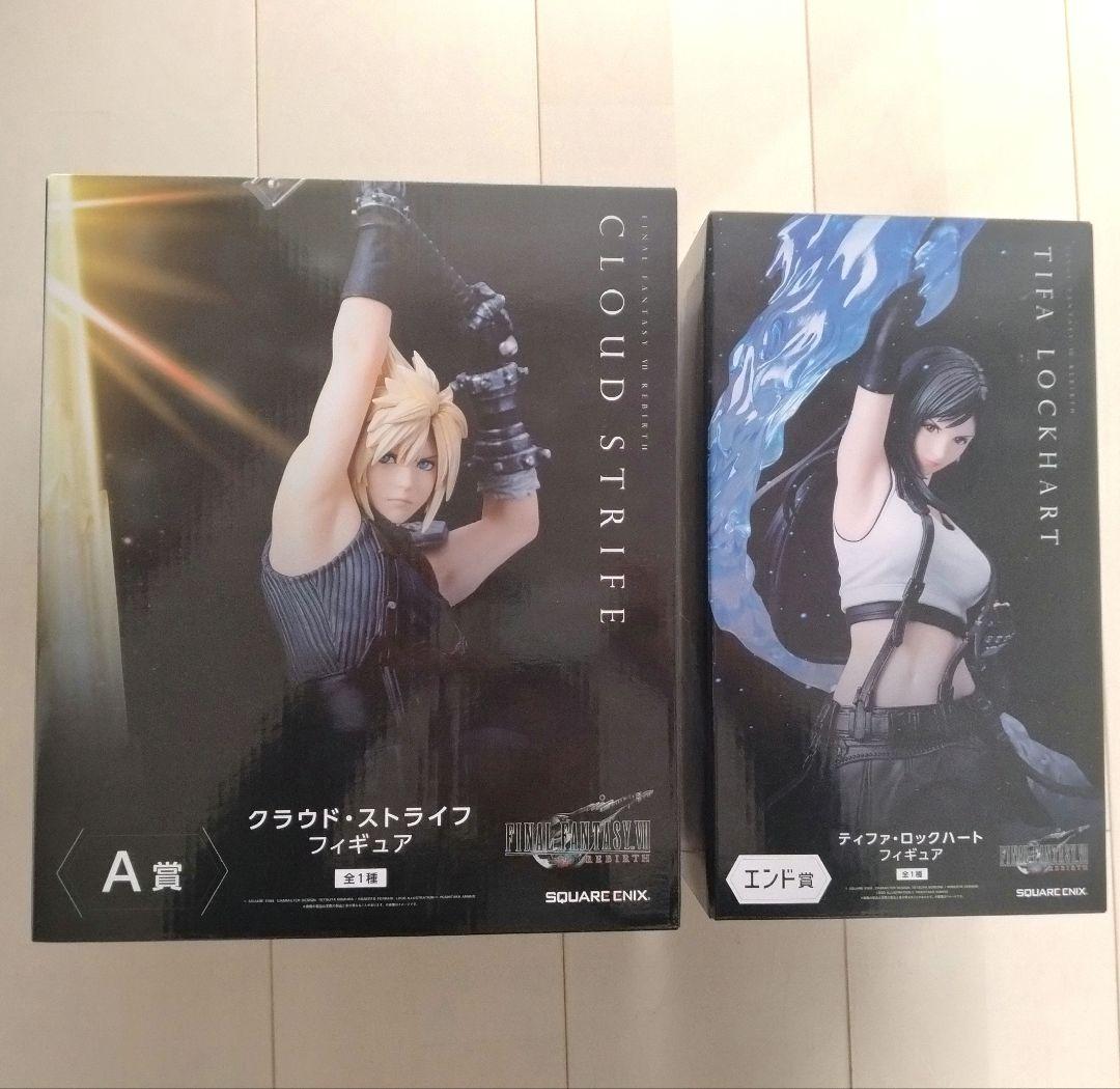 未開封】FF7 くじ A賞 クラウド エンド賞 ティファ フィギュアセット