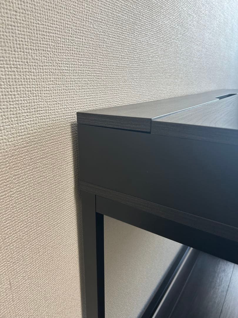 IKEA ALEX デスク 100×48cm ブラックブラウン 配線収納付き