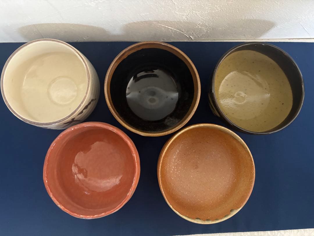 陶器茶碗 5個セット 抹茶碗 志野茶碗 瀬戸焼 清水焼 京焼 信楽焼