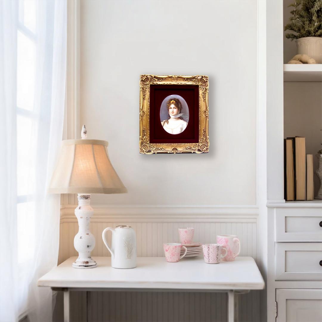 希少・KPMベルリン 】ルイーゼ王妃 陶板画／額装 アンティーク 投資アート