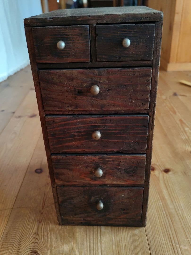 小引出 裁縫道具 薬箱 小物入れ 飾り棚 アンティーク 収納ボックス