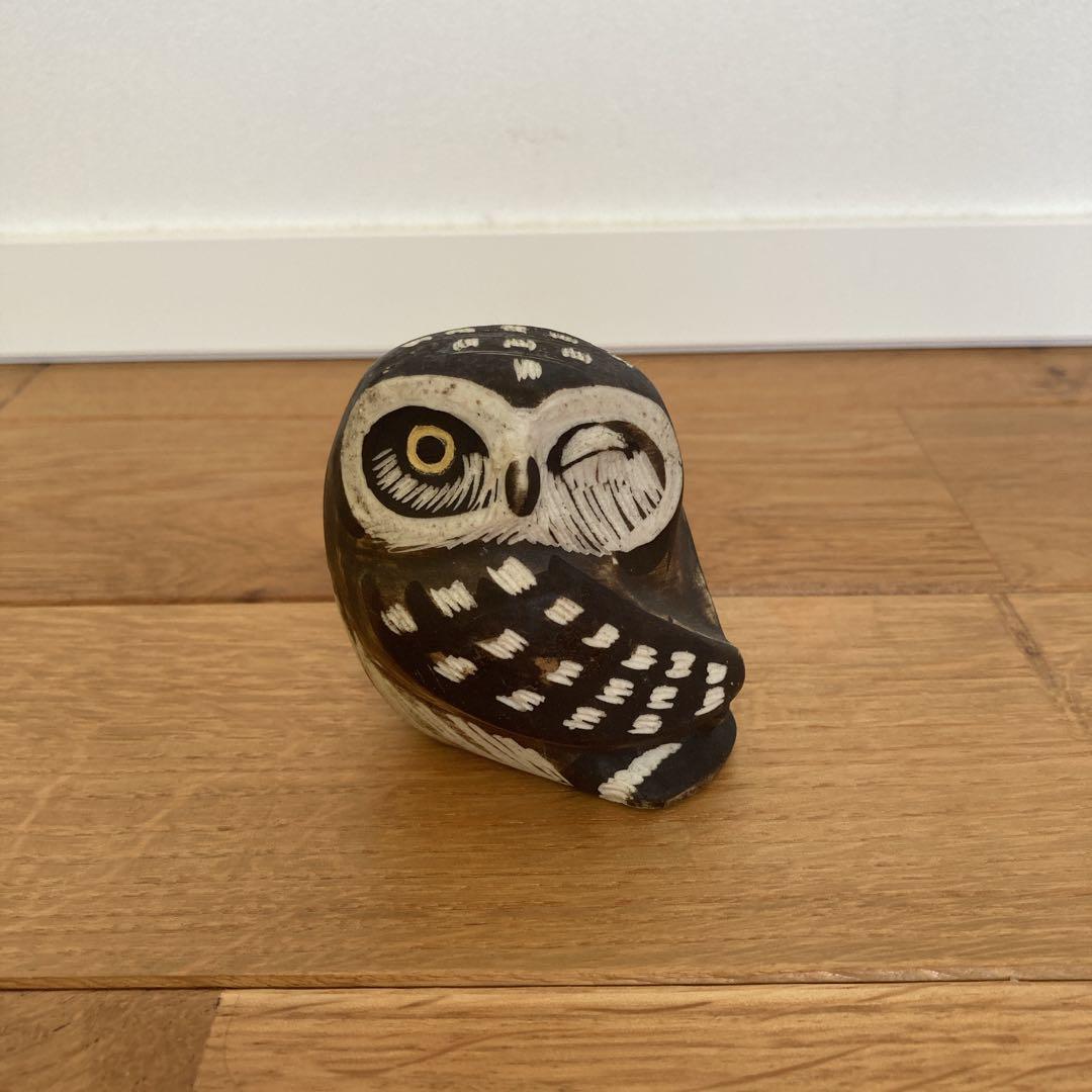美品 グスタフスベリ フクロウのオブジェ Gustavsberg2025年最新