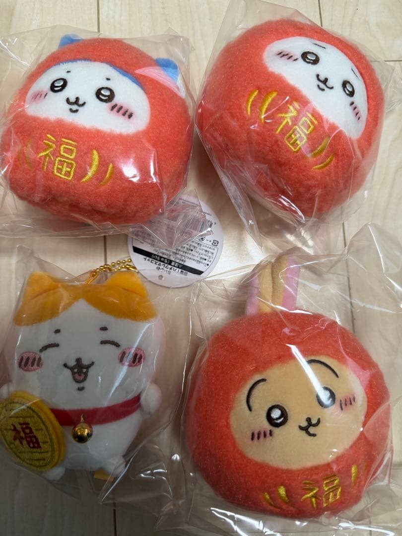 ちいかわ 招福　だるま 5点セット（ハチワレぬいぐるみ・マスコット他）