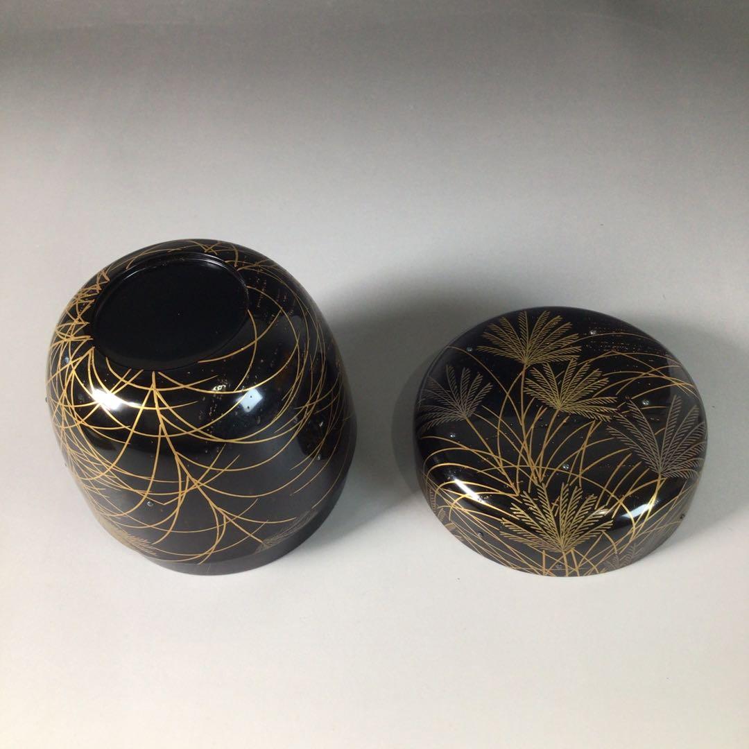 R750 棗 『前端春斎作』『表千家 堀内宗完 箱書』『大棗』 共箱