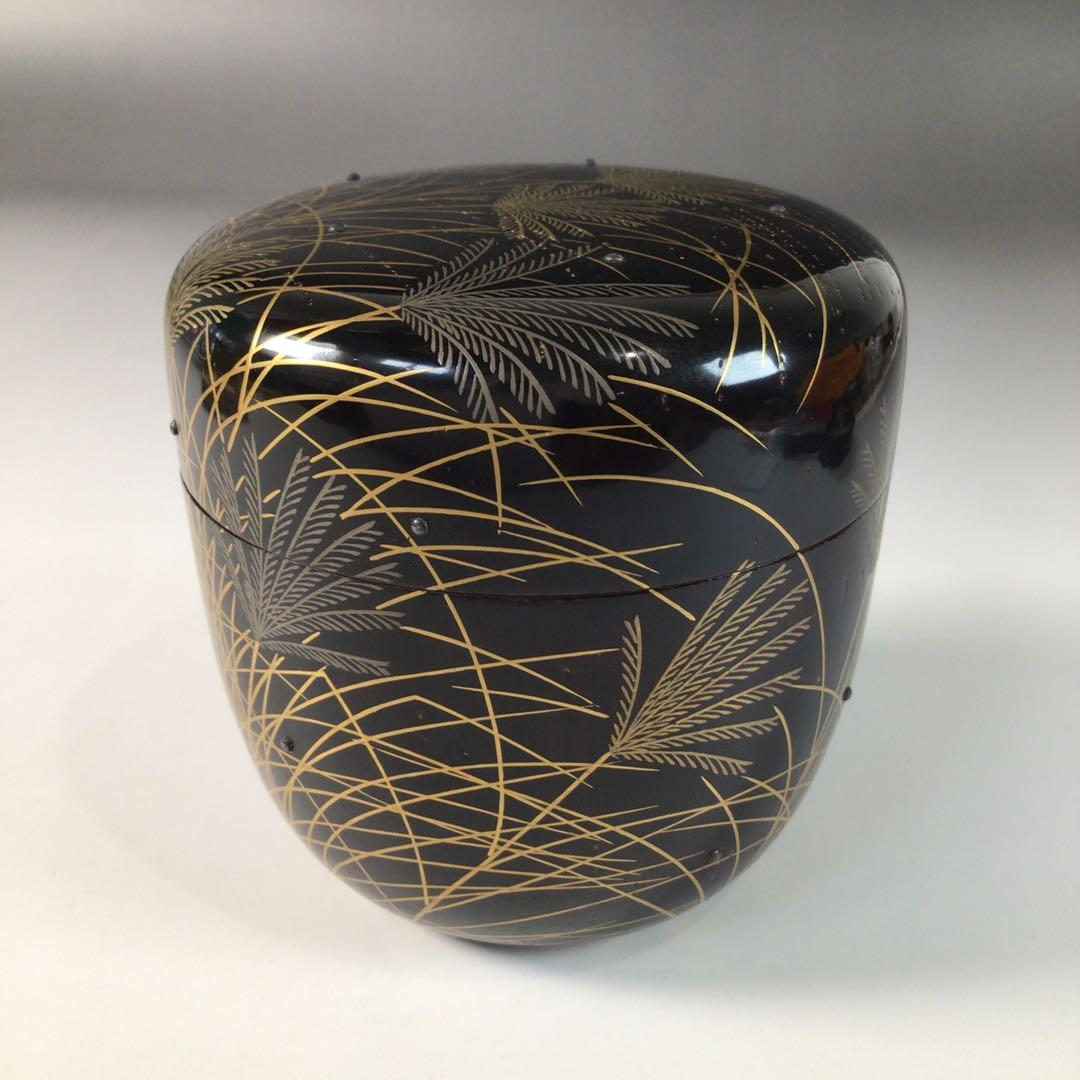 R750 棗 『前端春斎作』『表千家 堀内宗完 箱書』『大棗』 共箱