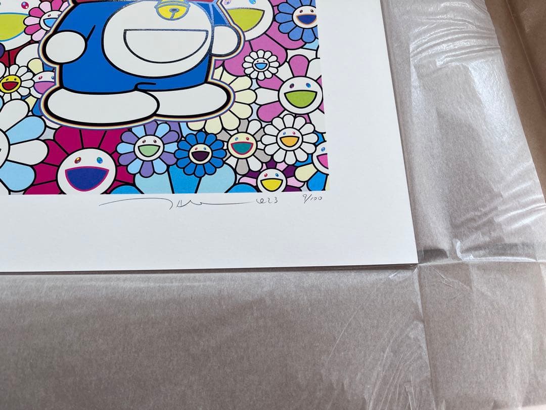 100部限定　村上隆　ドラえもん　版画　サイン入り　コラボ作品