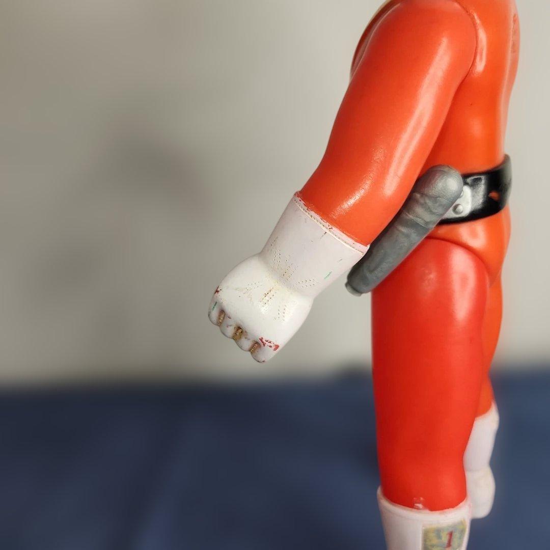 アカレンジャー 面取れ ソフビ 面 武器 マントなし レア 約22センチ