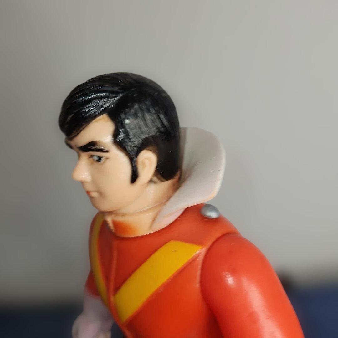 アカレンジャー 面取れ ソフビ 面 武器 マントなし レア 約22センチ