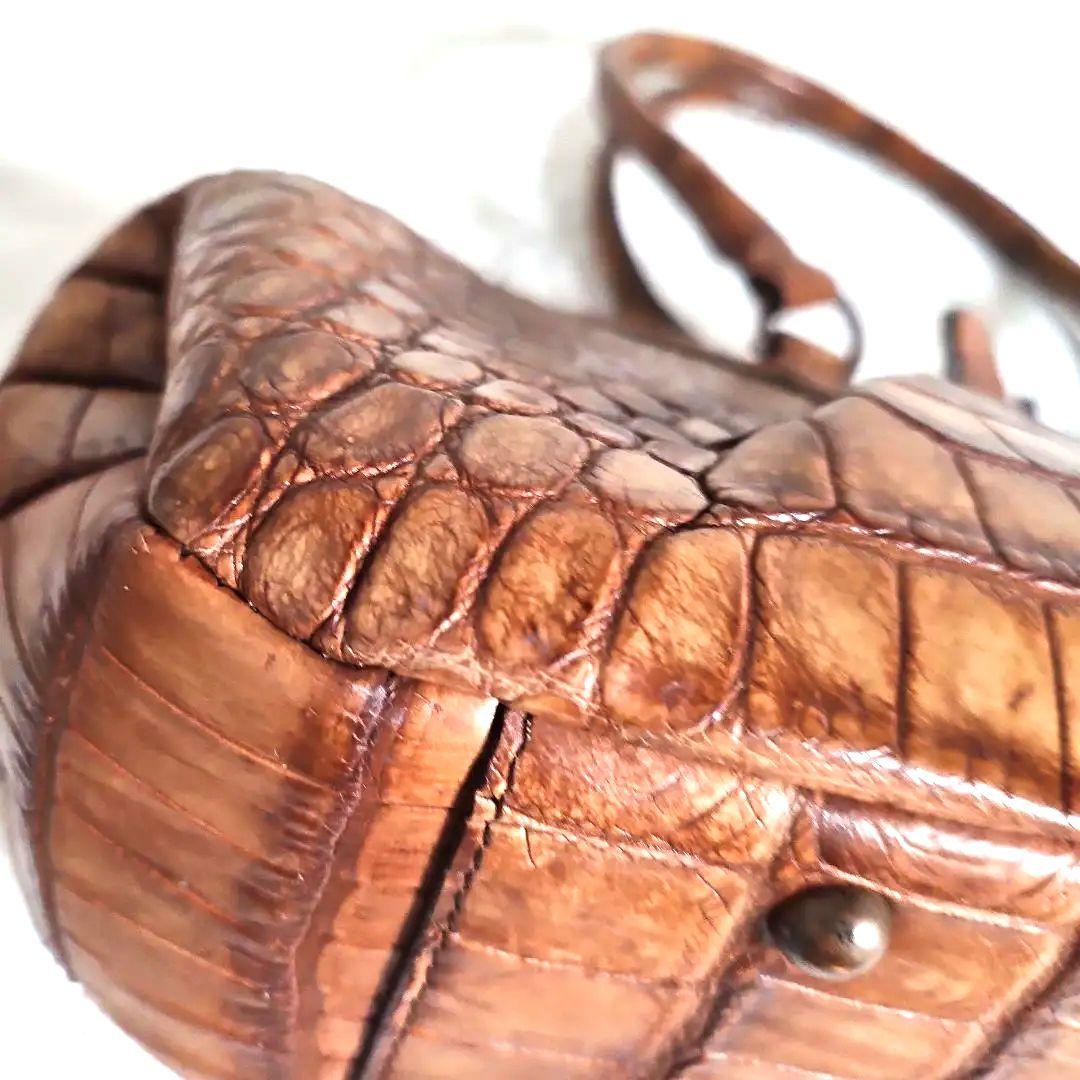 京都枡儀『お洒落なクロコダイル』バッグJRAタグ、チャーム　証明書