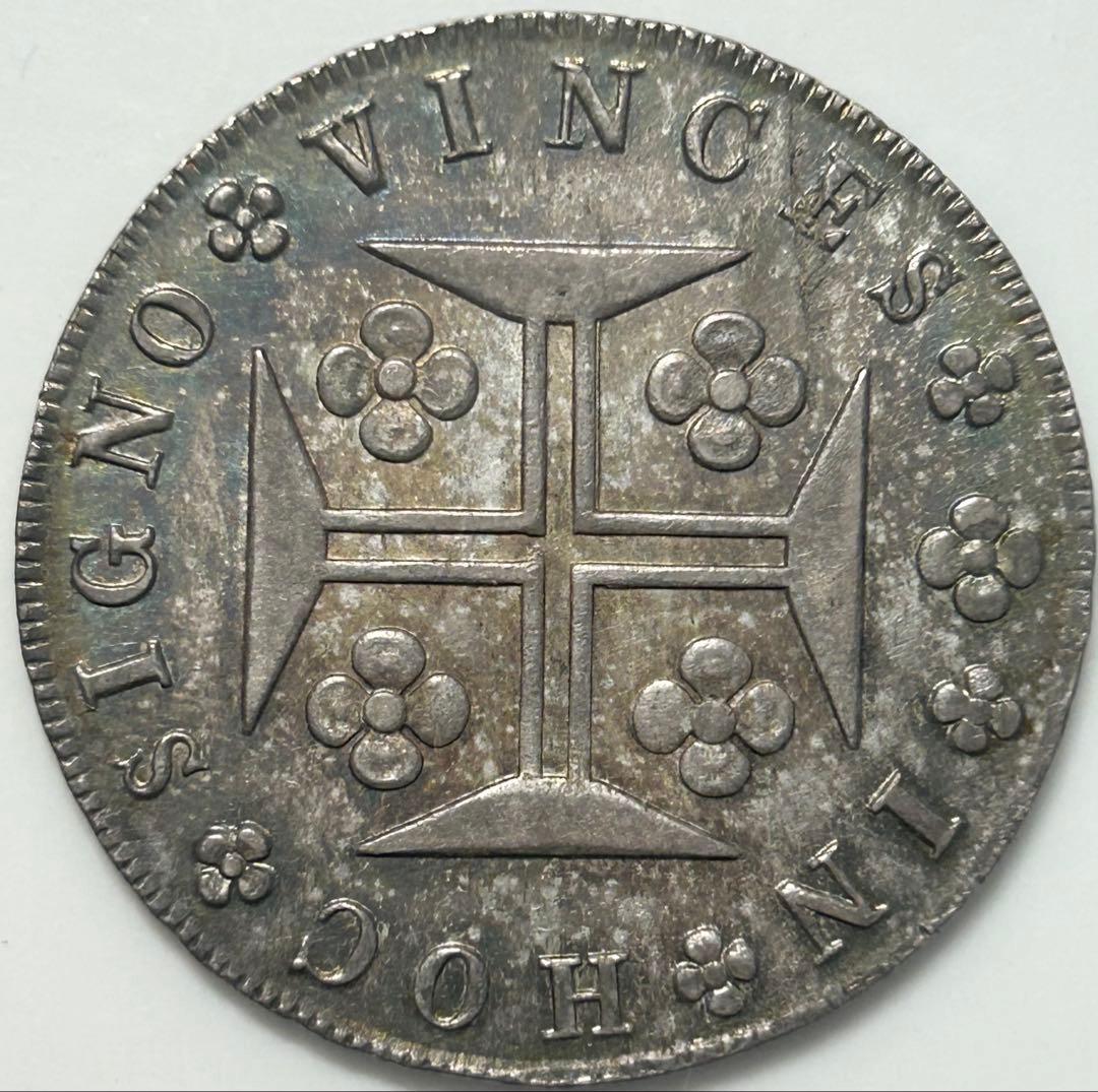 本物保証 ポルトガル 200レアル銀貨 1821年 レア 古銭 銀貨 外国コイン