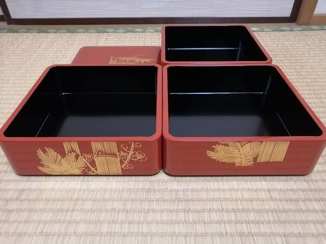 【輪島塗】本日限定　3段　重箱　漆　天然木