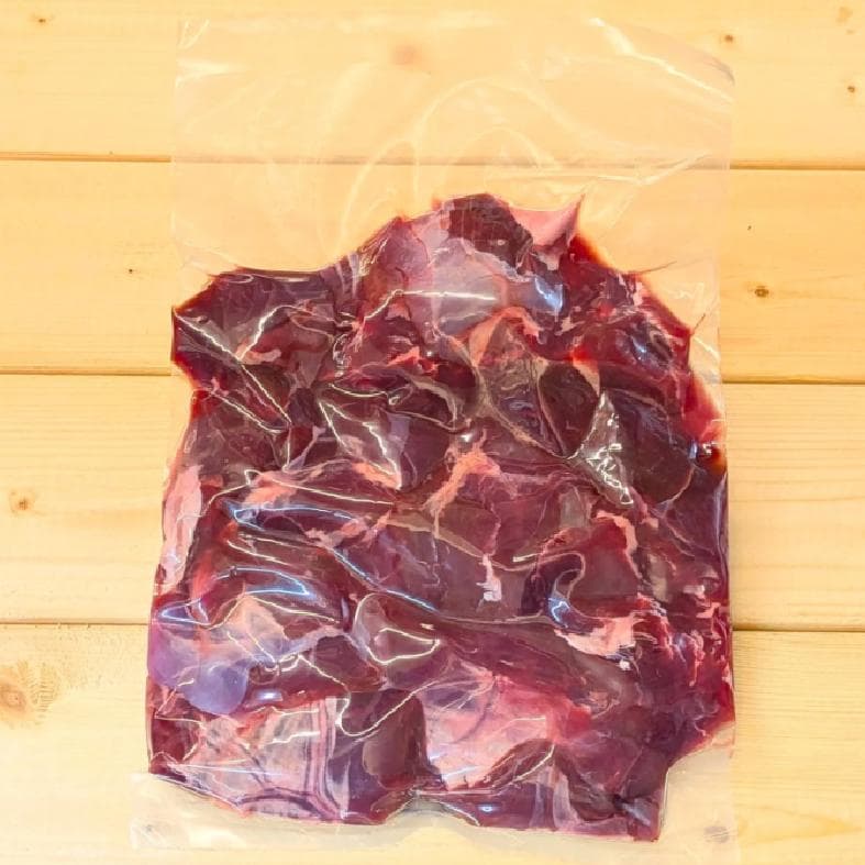 鹿生肉 犬用 ぶつ切り 500g ×18 冷凍発送