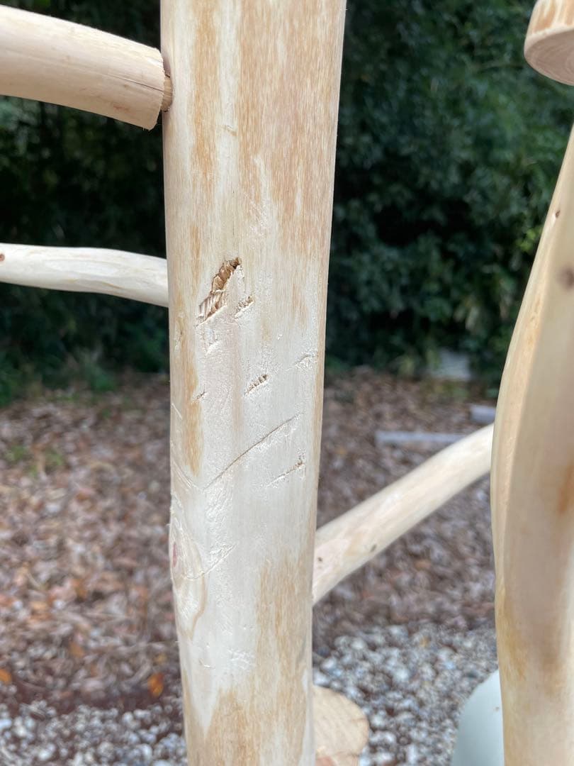 国産ヒノキ 鳥用止まり木 スタンド アスレチック階段 約100センチ 鳥用品